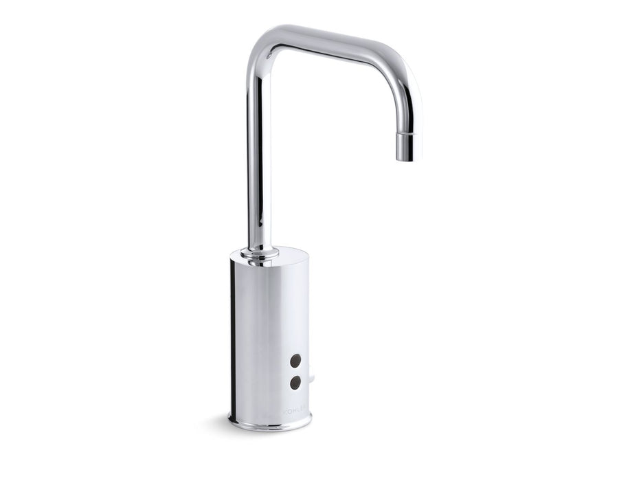 KOHLER K-45345-BA Gooseneck 0.5 gpm shelf-back commercial lavatory faucet with grid drain and lever handles, polished chrome