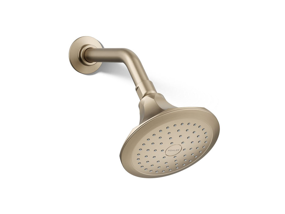 KOHLER K-457 Memoirs Single-function Showerhead, 2.5 GPM, vibrant brushed bronze