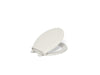 KOHLER K-4639-RL Cachet ReadyLatch Quiet-Close round-front toilet seat, almond