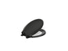 KOHLER K-4639-RL Cachet ReadyLatch Quiet-Close round-front toilet seat, black black