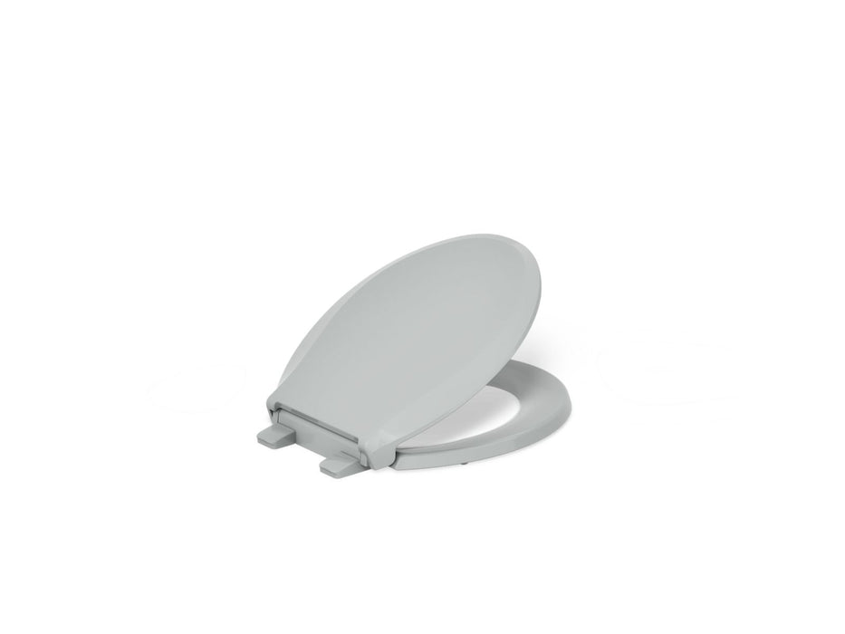 KOHLER K-4639-RL Cachet ReadyLatch Quiet-Close round-front toilet seat, ice grey