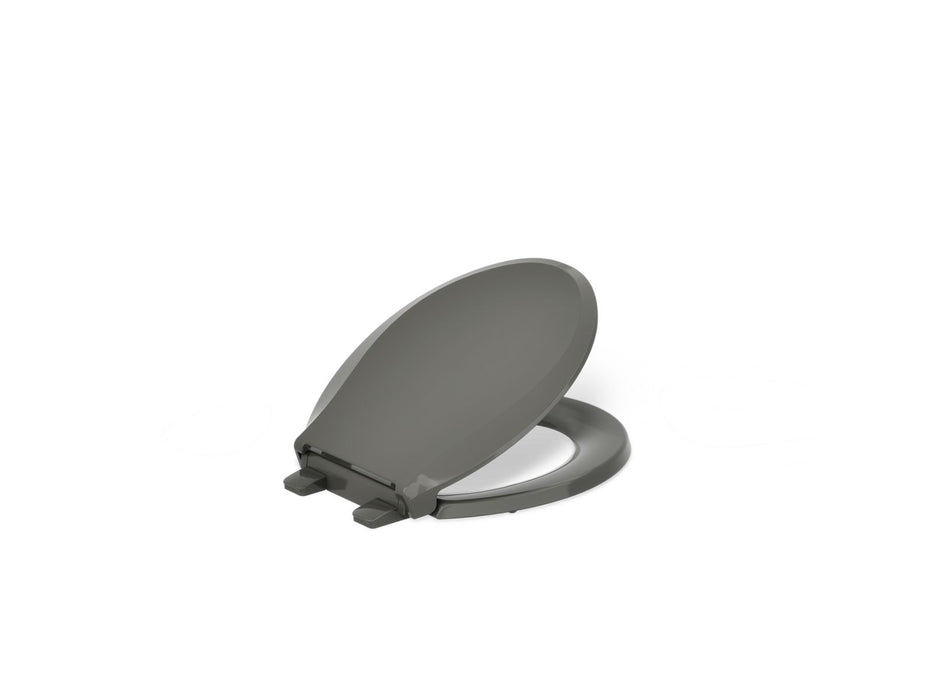KOHLER K-4639-RL Cachet ReadyLatch Quiet-Close round-front toilet seat, thunder grey