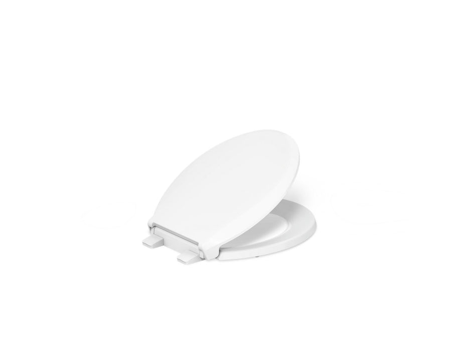 KOHLER K-4639-RL Cachet ReadyLatch Quiet-Close round-front toilet seat, white