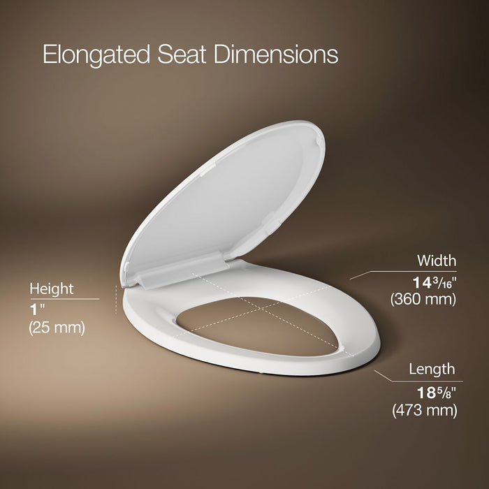 KOHLER K-4652 Lustra Quick-Release elongated toilet seat