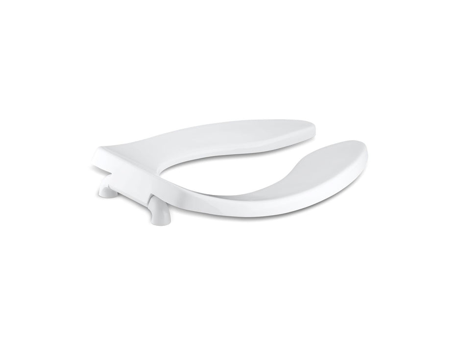 KOHLER K-4666-CA Lustra Commercial elongated toilet seat with antimicrobial agent and check hinge, white