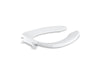 KOHLER K-4670-CA Lustra Commercial elongated toilet seat with antimicrobial agent and check hinge, white