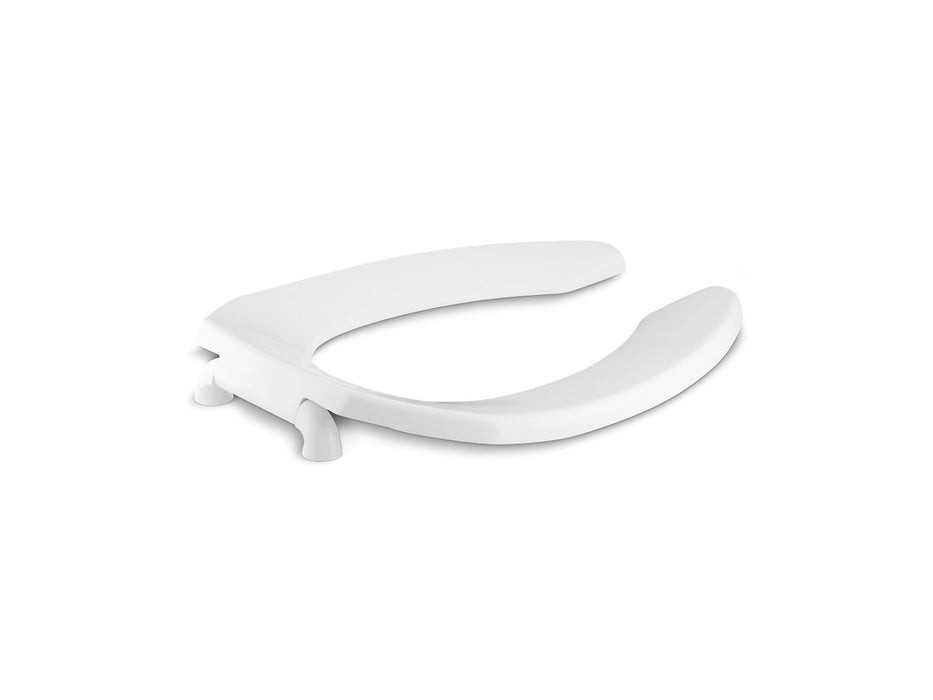 KOHLER K-4670-CA Lustra Commercial elongated toilet seat with antimicrobial agent and check hinge, white