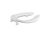 KOHLER K-4679-CA Lustra Commercial elongated toilet seat with 1" bumpers and antimicrobial agent, white