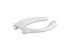 KOHLER K-4731-C Stronghold Elongated toilet seat with integrated handle and check hinge, white