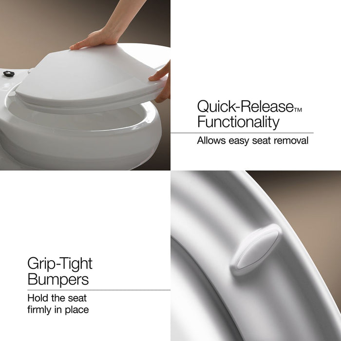 KOHLER K-4732-RL Transitions ReadyLatch Quiet-Close elongated toilet seat, biscuit - view 2