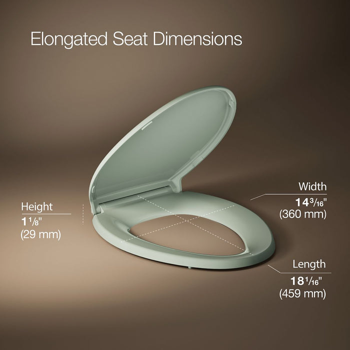 KOHLER K-4733-RL Glenbury ReadyLatch Quiet-Close elongated toilet seat