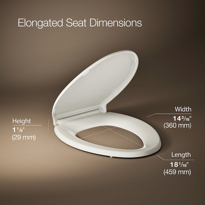 KOHLER K-4733-RL Glenbury ReadyLatch Quiet-Close elongated toilet seat, biscuit - view 4