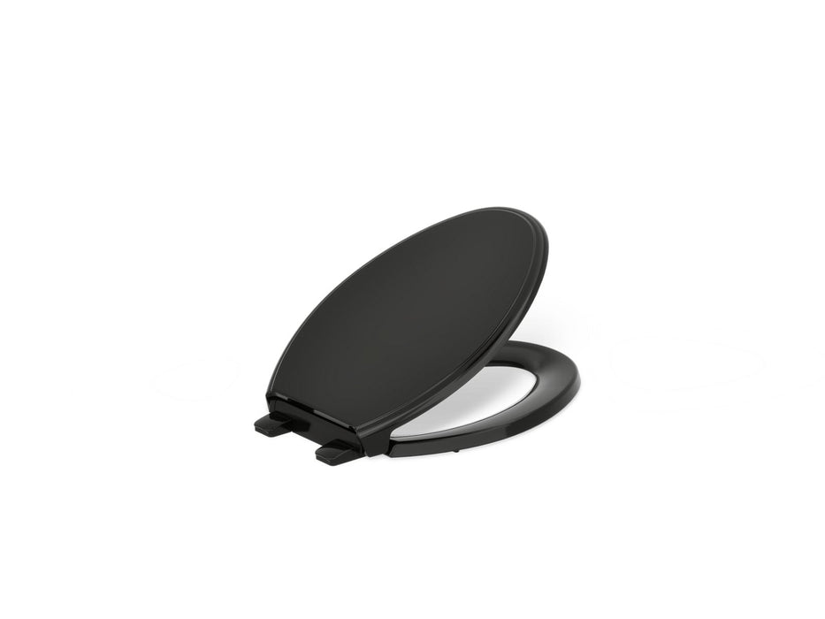 KOHLER K-4733-RL Glenbury ReadyLatch Quiet-Close elongated toilet seat, black black