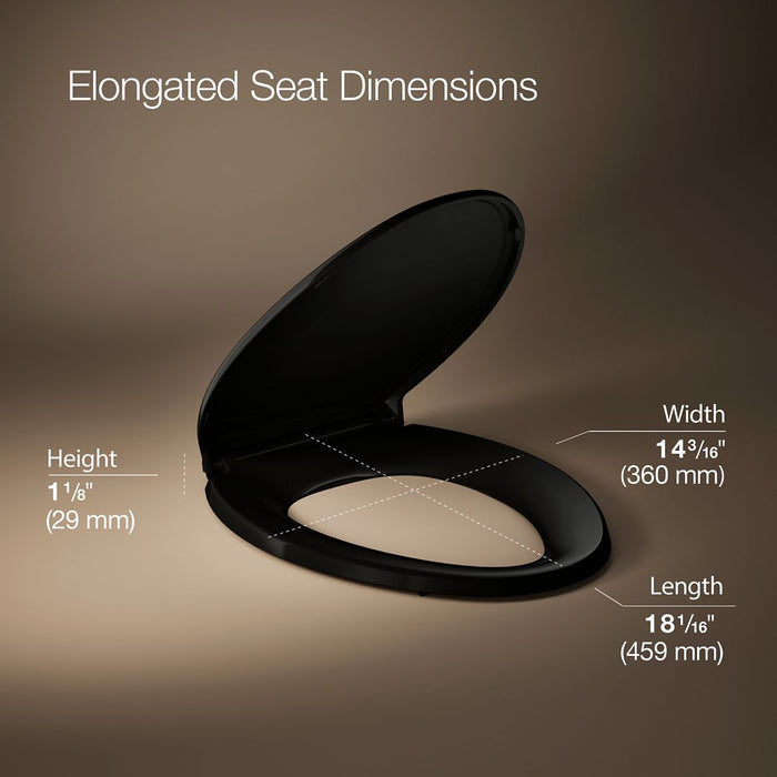 KOHLER K-4733-RL Glenbury ReadyLatch Quiet-Close elongated toilet seat