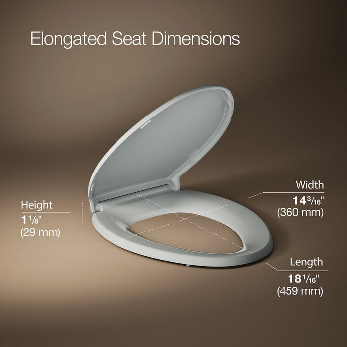 KOHLER K-4733-RL Glenbury ReadyLatch Quiet-Close elongated toilet seat, ice grey - view 5