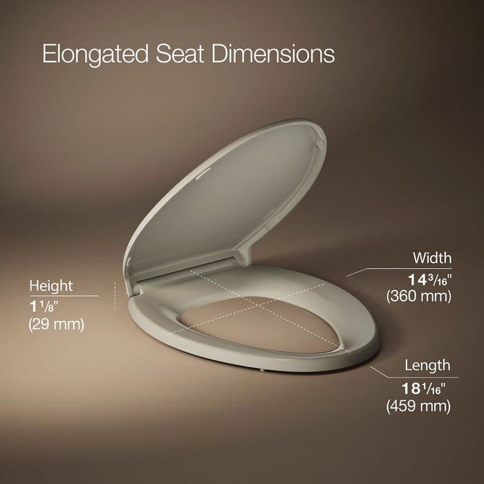 KOHLER K-4733-RL Glenbury ReadyLatch Quiet-Close elongated toilet seat, sandbar - view 5