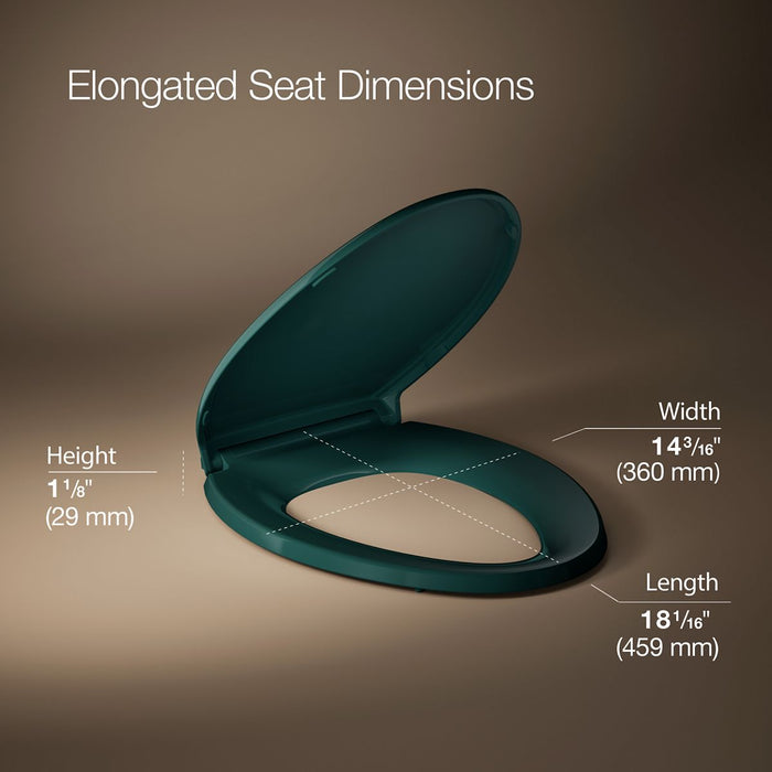 KOHLER K-4733-RL Glenbury ReadyLatch Quiet-Close elongated toilet seat