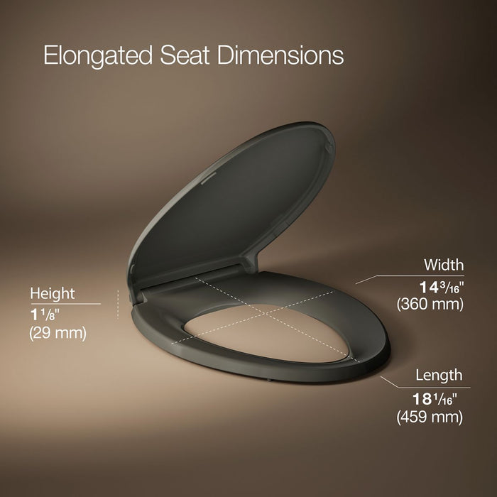KOHLER K-4733-RL Glenbury ReadyLatch Quiet-Close elongated toilet seat