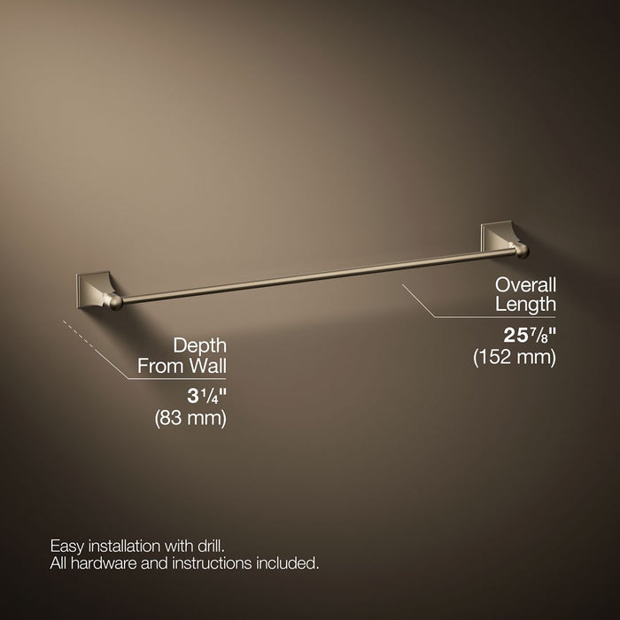 KOHLER K-486 Memoirs Stately 24" towel bar, vibrant brushed bronze - view 4