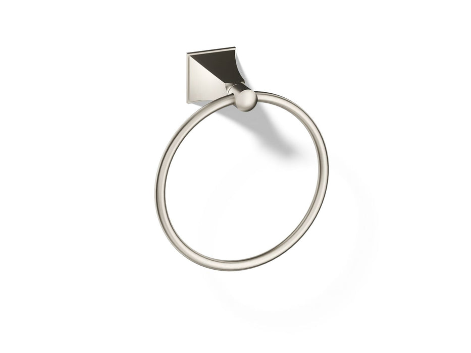 KOHLER K-487 Memoirs Stately Towel ring, vibrant brushed nickel