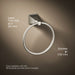 KOHLER K-487 Memoirs Stately Towel ring, vibrant brushed nickel - view 4