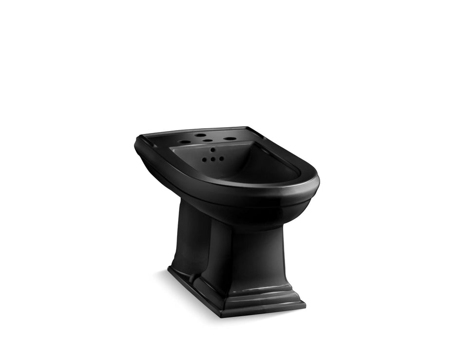KOHLER K-4886 Memoirs Vertical spray bidet with 4 faucet holes, black black