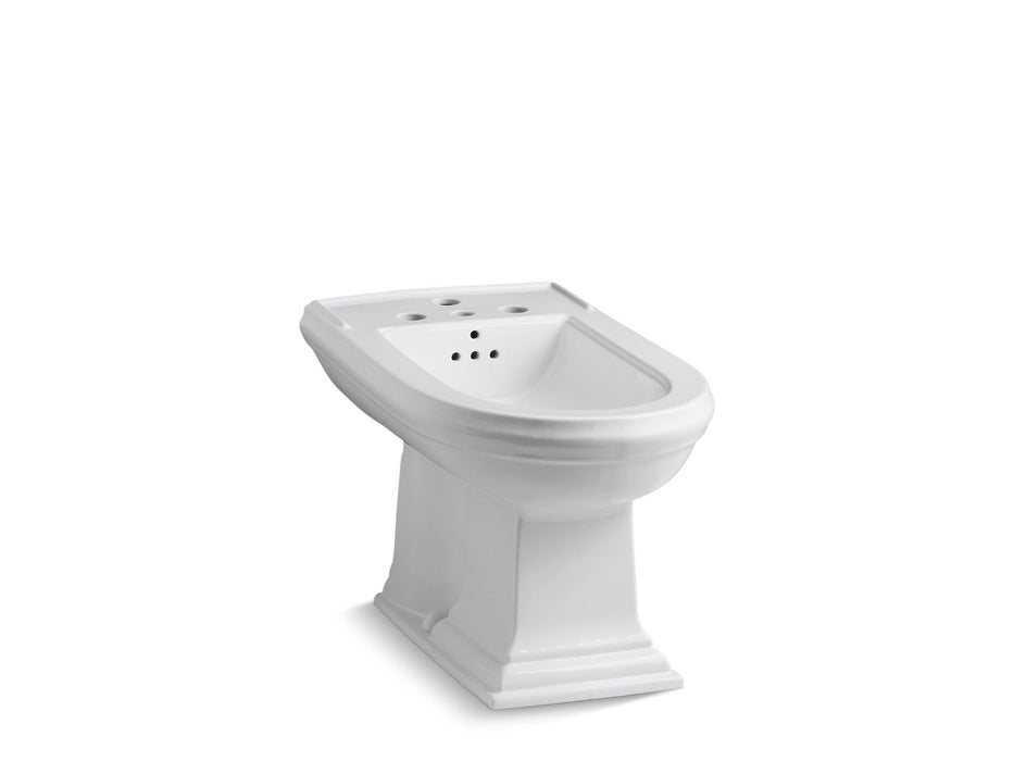 KOHLER K-4886 Memoirs Vertical spray bidet with 4 faucet holes, white