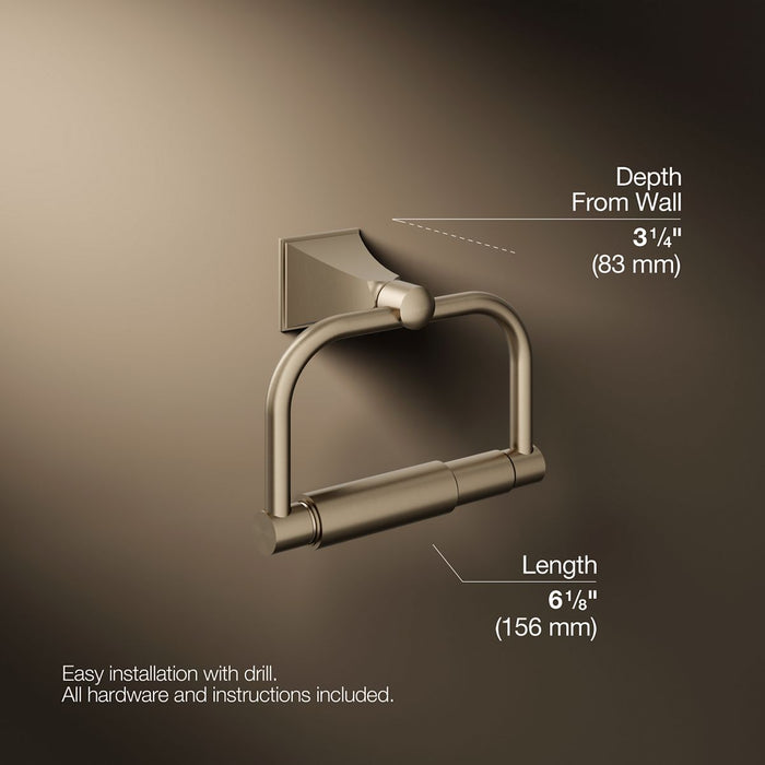 KOHLER K-490 Memoirs Stately Toilet paper holder, vibrant brushed bronze - view 4