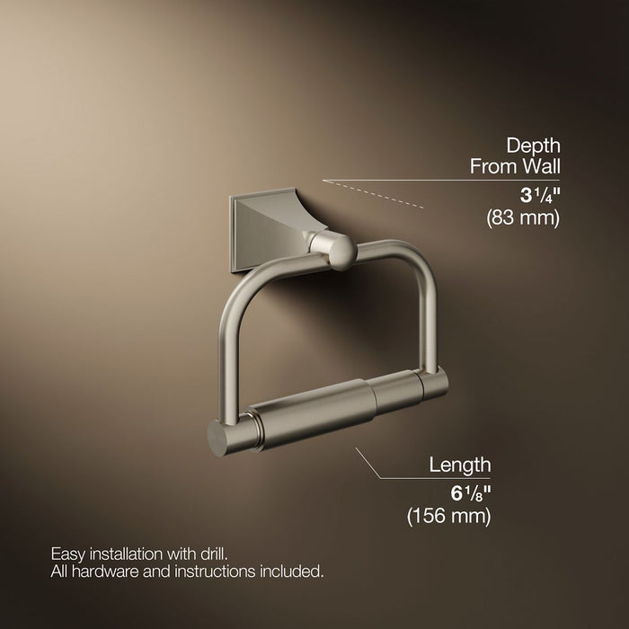 KOHLER K-490 Memoirs Stately Toilet paper holder, vibrant brushed nickel - view 4