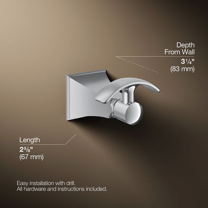 KOHLER K-492 Memoirs Stately Robe hook, polished chrome - view 5