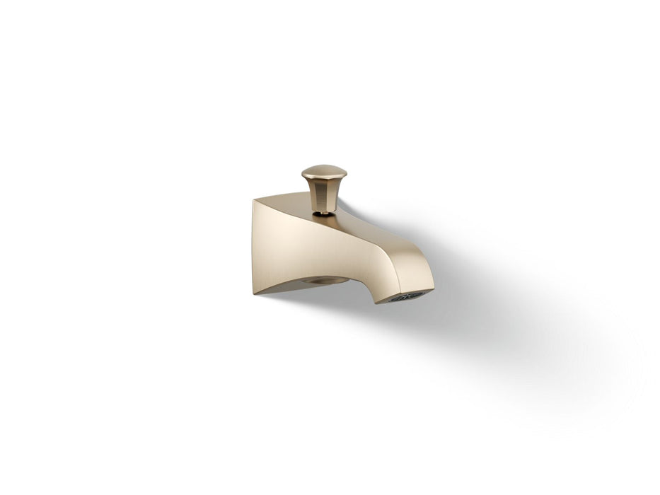 KOHLER K-496 Memoirs Stately Wall-mount bath spout with diverter, vibrant brushed bronze
