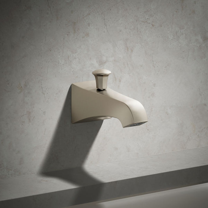KOHLER K-496 Memoirs Stately Wall-mount bath spout with diverter, vibrant brushed nickel - view 5