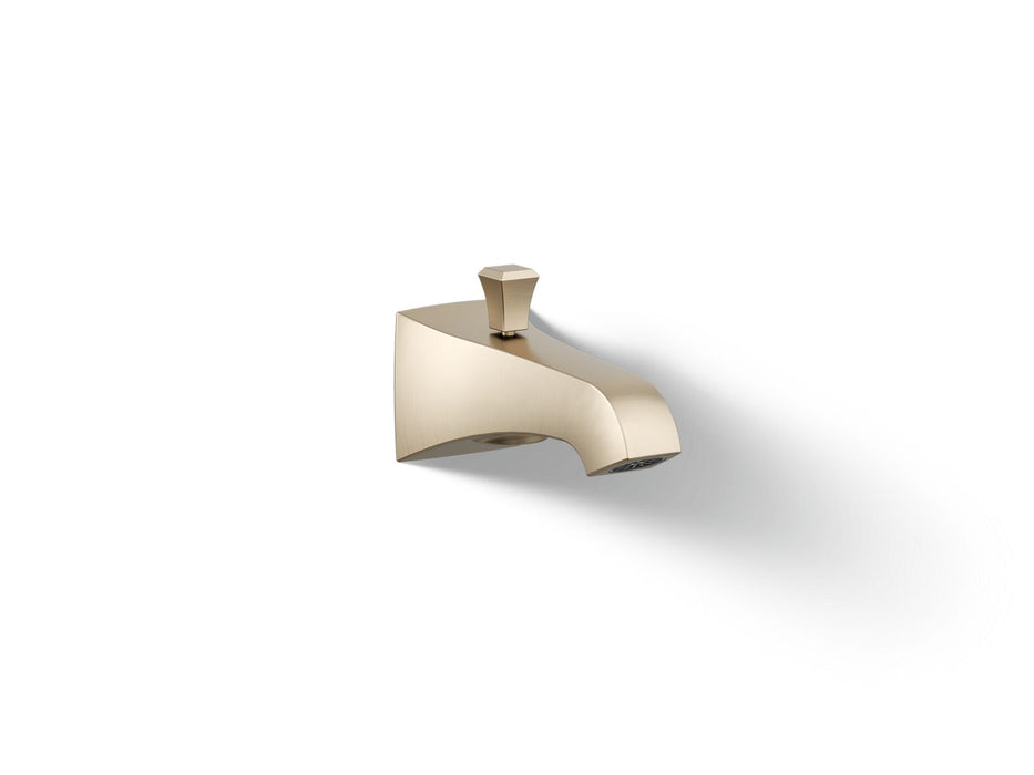 KOHLER K-496-V Memoirs Stately Wall-mount bath spout with Deco design and diverter