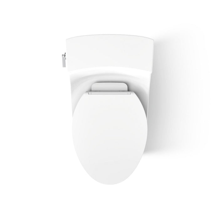 KOHLER K-5172-HC San Souci Hidden cord one-piece compact elongated toilet with concealed trapway, 1.28 gpf toilet, white...