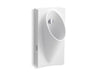 KOHLER K-5244-ER Steward Hybrid high-efficiency urinal with 1/2" flexible rear supply hose, white