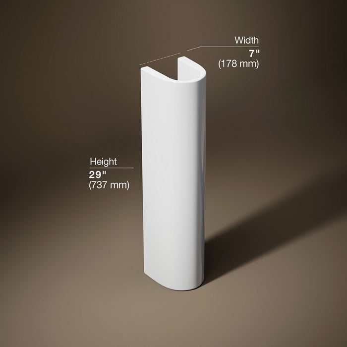 KOHLER K-5246 Veer Pedestal, white - view 5