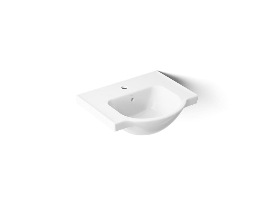 KOHLER K-5247-1 Veer 21" rectangular pedestal bathroom sink, white