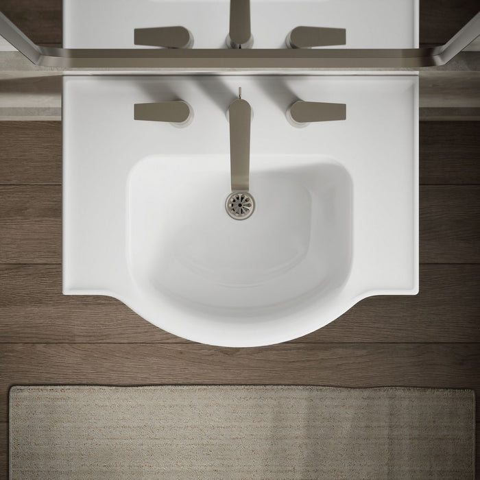 KOHLER K-5248-8 Veer 24" square pedestal bathroom sink