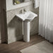 KOHLER K-5265-1 Veer 21" Rectangular Pedestal Bathroom Sink, White - image focused on single product story