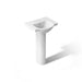 KOHLER K-5265-4 Veer 21" Rectangular Pedestal Bathroom Sink, White - 3/4 view of product