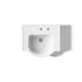 KOHLER K-5265-8 Veer 21" Rectangular Pedestal Bathroom Sink, White - top view of product