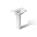 KOHLER K-5266-1 Veer 24" Rectangular Pedestal Bathroom Sink, White - 3/4 view of product