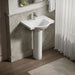 KOHLER K-5266-1 Veer 24" Rectangular Pedestal Bathroom Sink, White - image focused on single product story