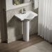KOHLER K-5266-4 Veer 24" Rectangular Pedestal Bathroom Sink, White - image focused on single product story