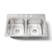 KOHLER K-5267-3 Verse 33" top-mount double-bowl kitchen sink, stainless steel - view 4