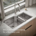 KOHLER K-5282 Strive 35-1/2" undermount double-bowl kitchen sink, stainless steel - view 4