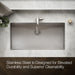 KOHLER K-5283 Strive 35" undermount single-bowl kitchen sink, stainless steel - view 5