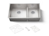 KOHLER K-5284 Strive Smart Divide 32" undermount double-bowl kitchen sink, stainless steel