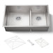 KOHLER K-5284 Strive Smart Divide 32" undermount double-bowl kitchen sink, stainless steel - view 5