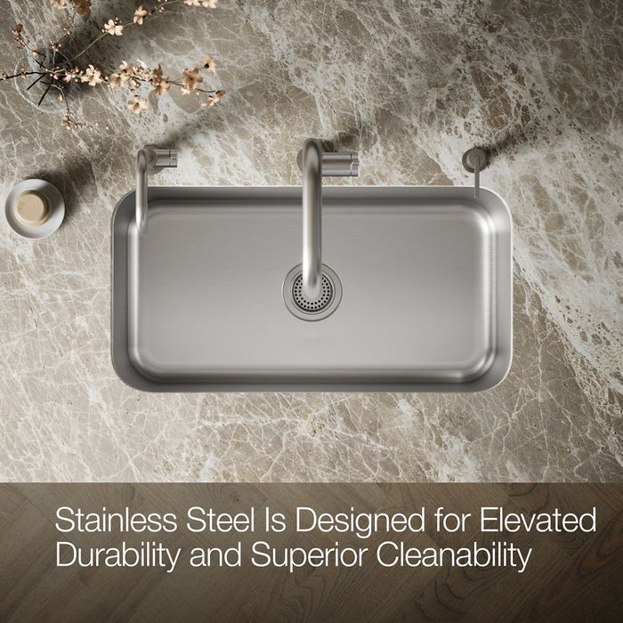 KOHLER K-5290 Undertone 31-1/4" undermount single-bowl kitchen sink, stainless steel - view 3